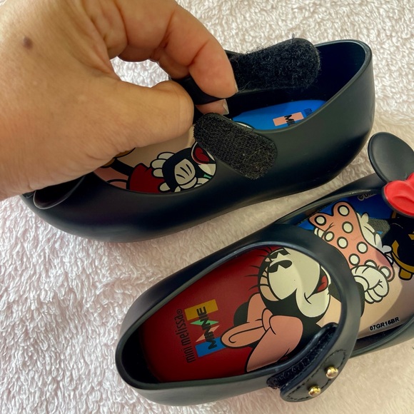 Mini Melissa Ultragirl Disney Mickey and Minnie Mouse Shoes Black size 9 - Picture 11 of 11